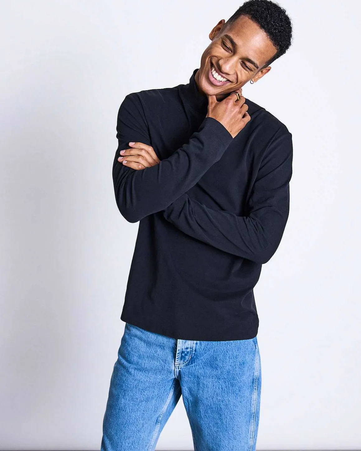 Turtle Neck Sweater Mio Black For Men
