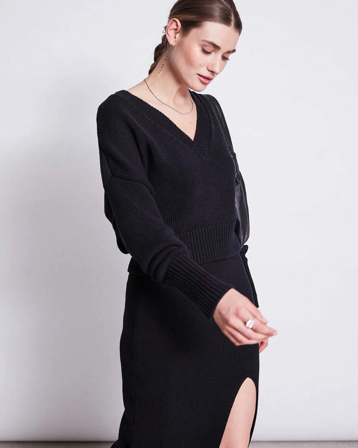 V-Neck Jumper Luz Black Gots