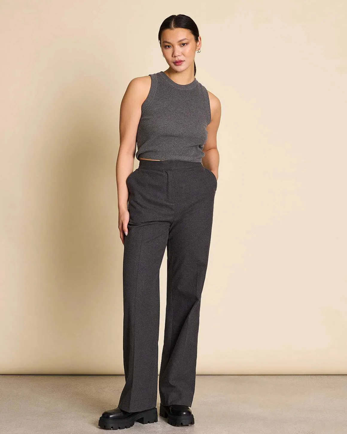 Wide Pants Coralio Dark Grey
