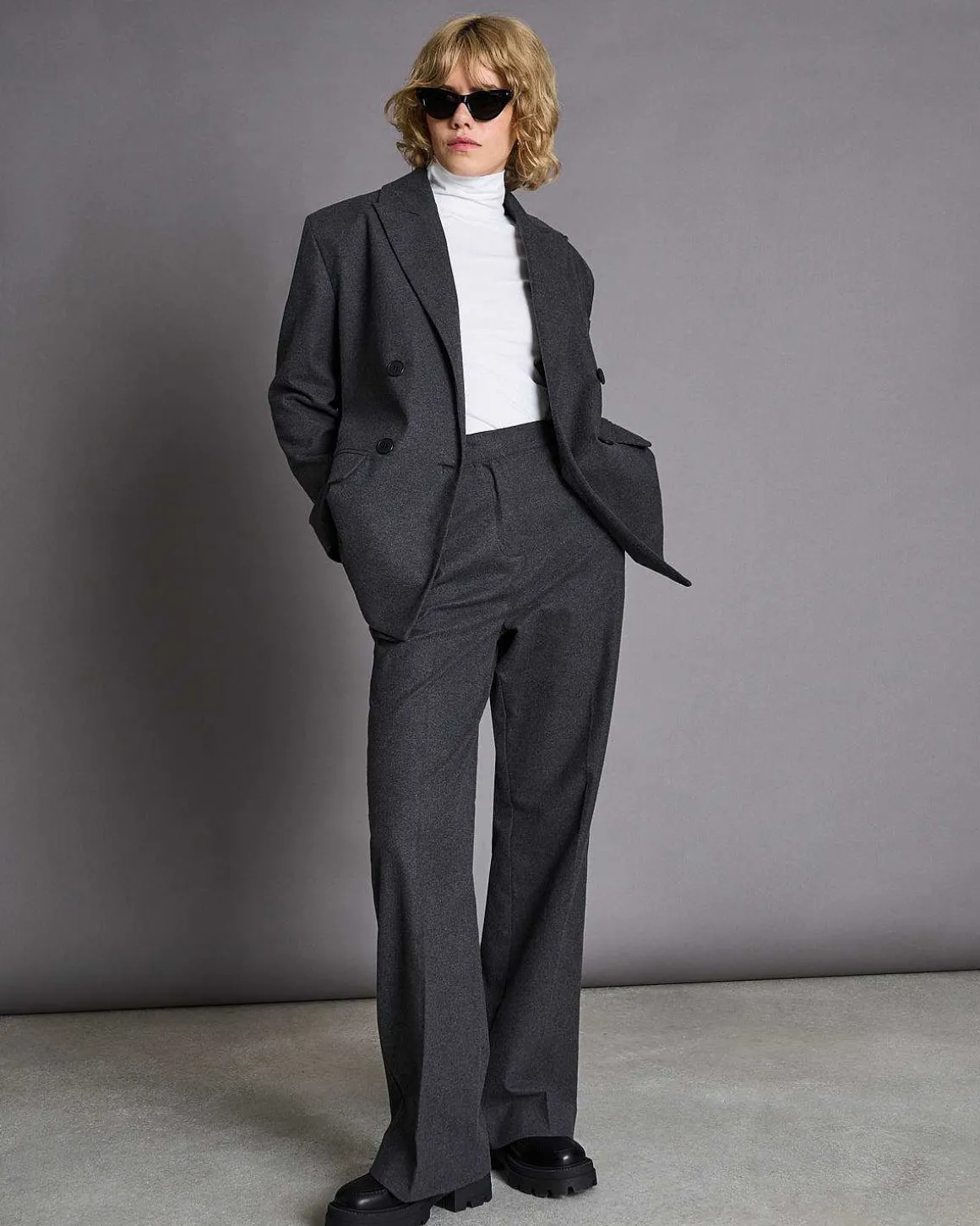 Wide Pants Coralio Dark Grey