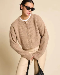 Wooly Cardigan Beni Camel