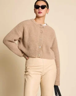 Wooly Cardigan Beni Camel