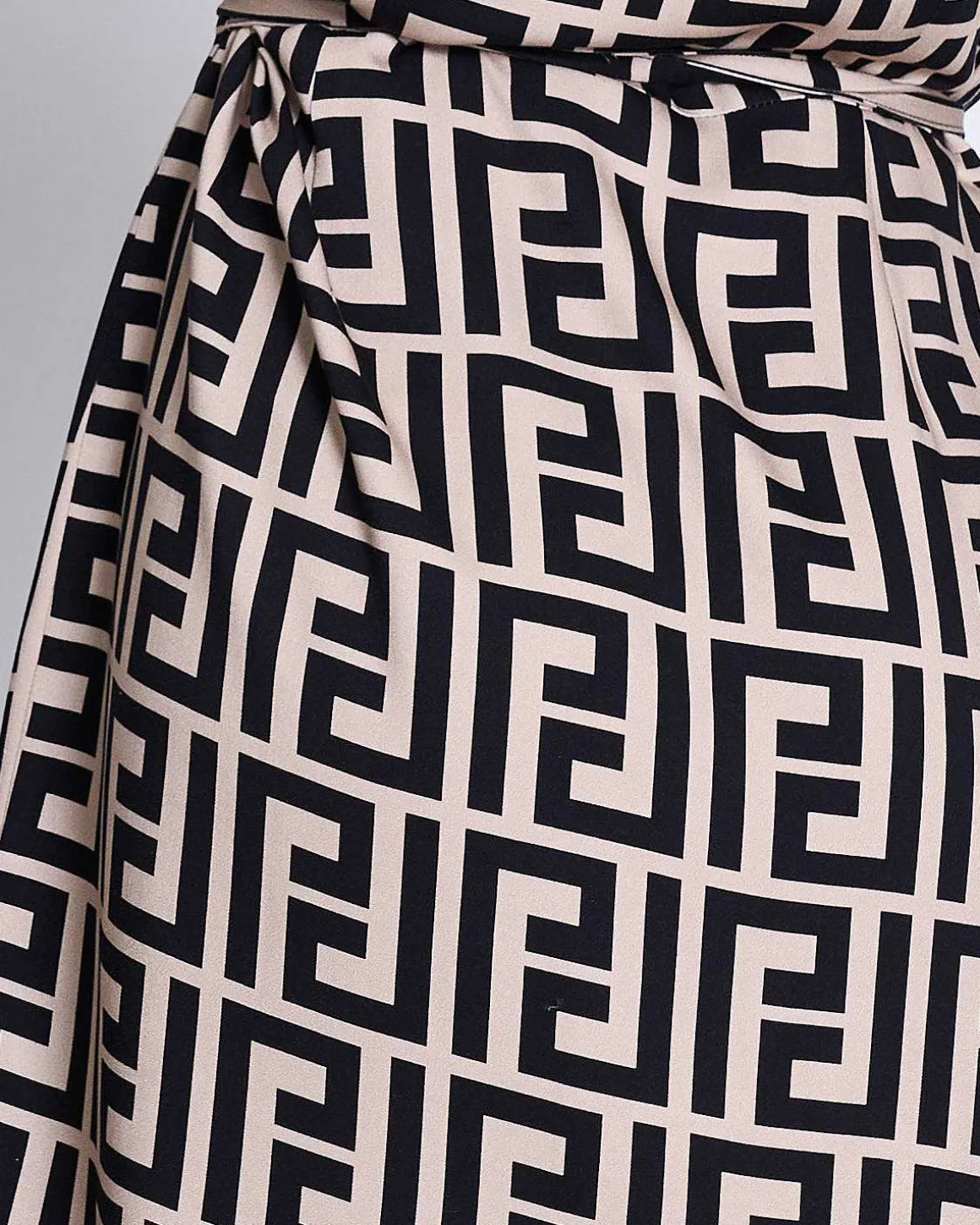 Wrap Dress Ofelia Meander Print