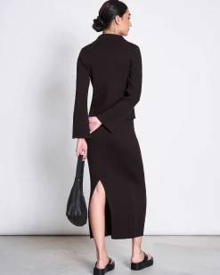 Zip Cardigan Tyrie Espresso Gots